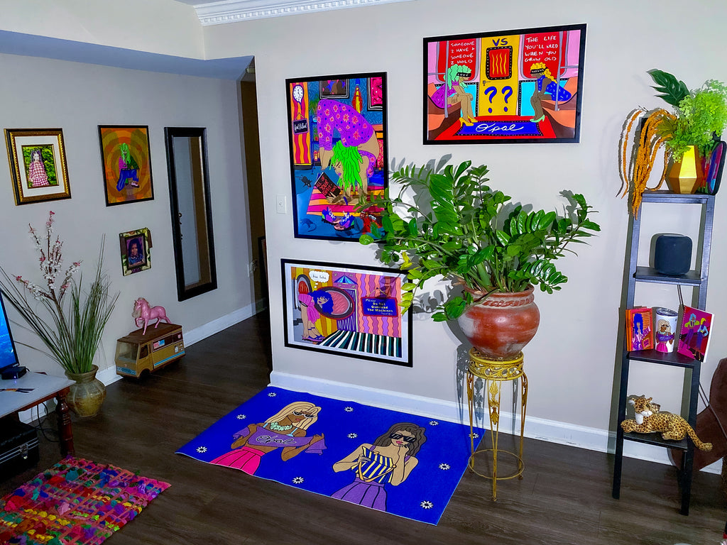 Artbyopal Opal Dillard home decor paintings on wall opal artwork hung and framed artbyopal framed art work art prints 